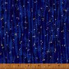 Windham Fabric Cotton / metallic embellished DewDrop by Whistler Studios Night Sky
