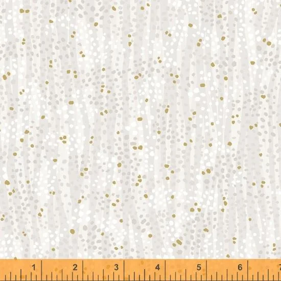 Windham Fabric Cotton / metallic embellished DewDrop by Whistler Studios Pebble