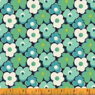 Windham Fabric Eden by Sally Kelly Cotton Teal
