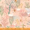 Windham Fabric Forest Fairies by Katherine Quinn Cotton Peach