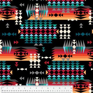 Windham fabric Spirit Trail by Whistler Studios  Mountain Pass Black Fleece