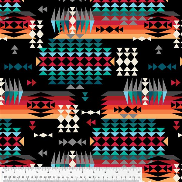 Windham fabric Spirit Trail by Whistler Studios Mountain Pass Black Fleece