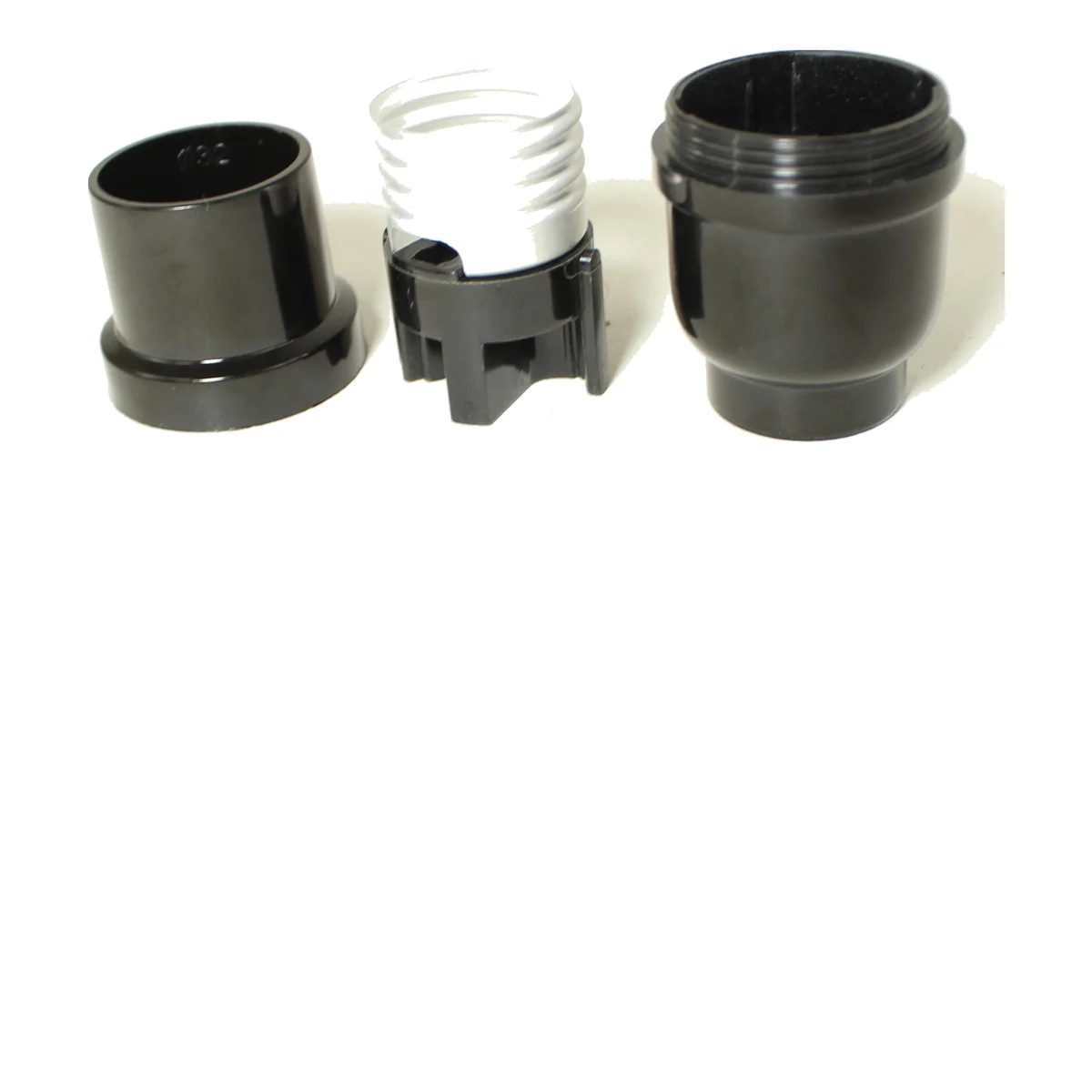 E26 Tall Keyless Black Plastic Lamp Socket Phenolic - Image 2