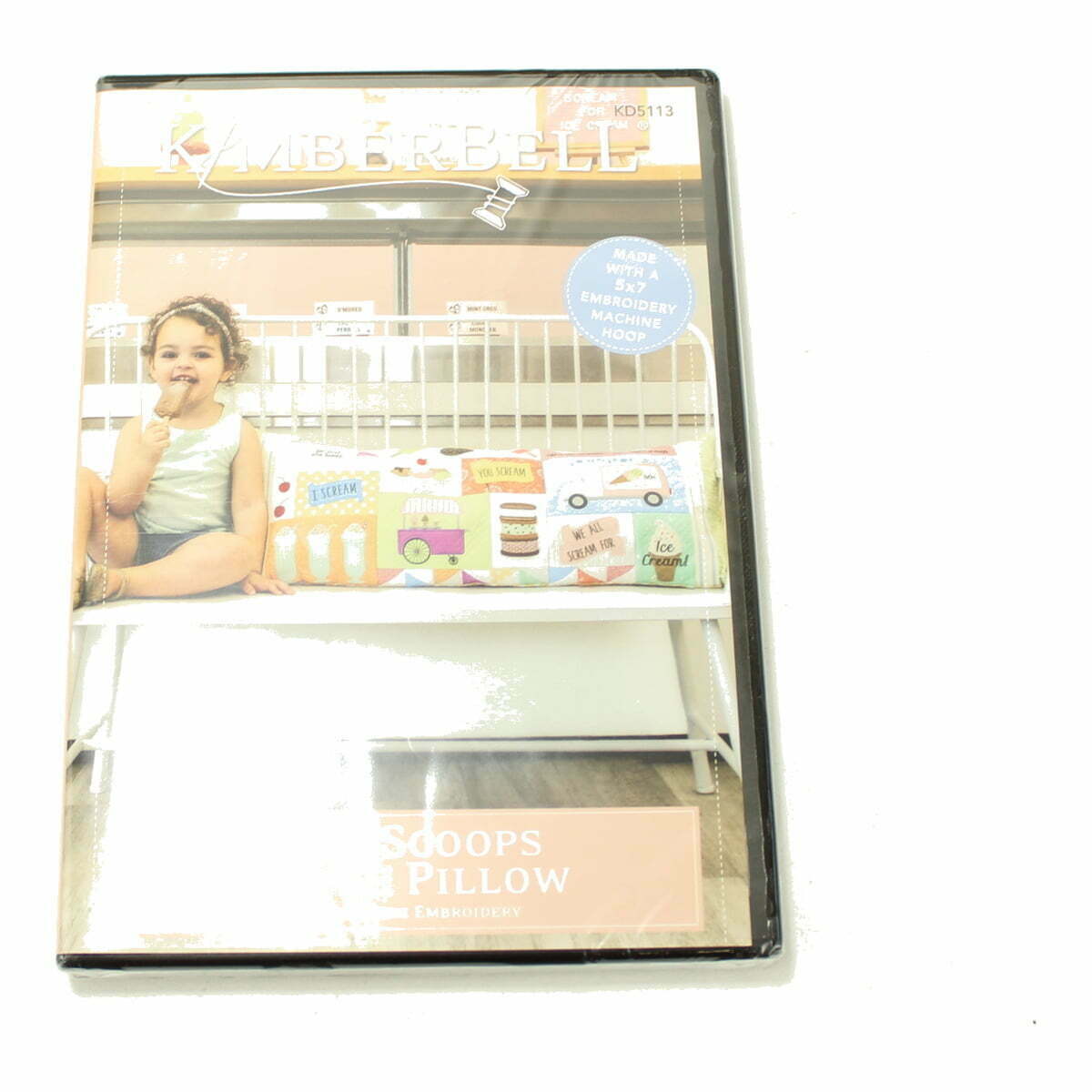 Kimberbell Two Scoops Bench Pillow Embroidery CD