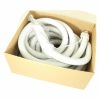 35' White central vacuum hose with pigtail. Three position switch brush roll on/off