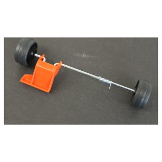 Axle with Wheels, Foot Pedal, and Spring, for X1, X2, X4, and X5 (gray black) Sebo vacuum cleaner repair part