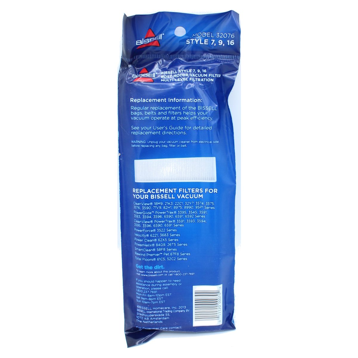 FILTER HEPA STYLE 7916 Bissell repair part number: 32076 - Image 3