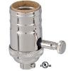 Edison Size Full Dimmer Turned Socket In Nickel Finish