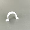 Central vacuum pipe hanging strap with integrated wire holder
