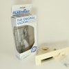 Ivory toe kick central vacuum sweep pan for built in systems