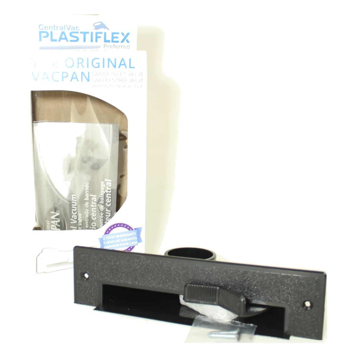 Black Vac Pan Under Counter toe kick vacuum pan for centrla vacuums built in systems - Image 2