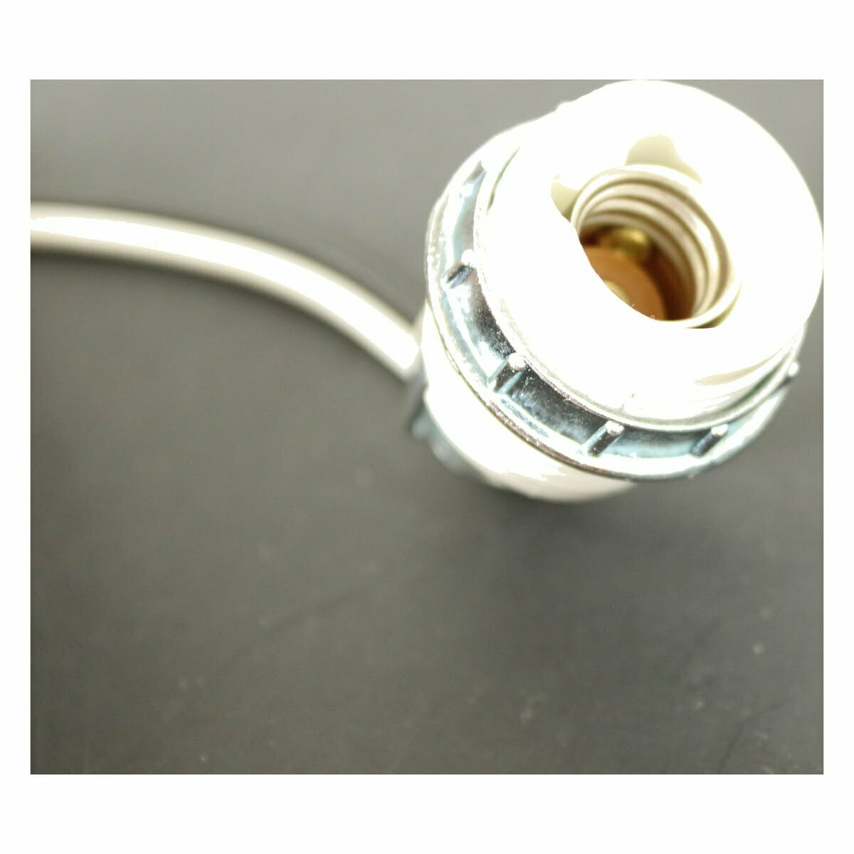 Keyless Porcelain Candelabra Socket With Metal Ring, 1-5/8\, image size:1200x1200