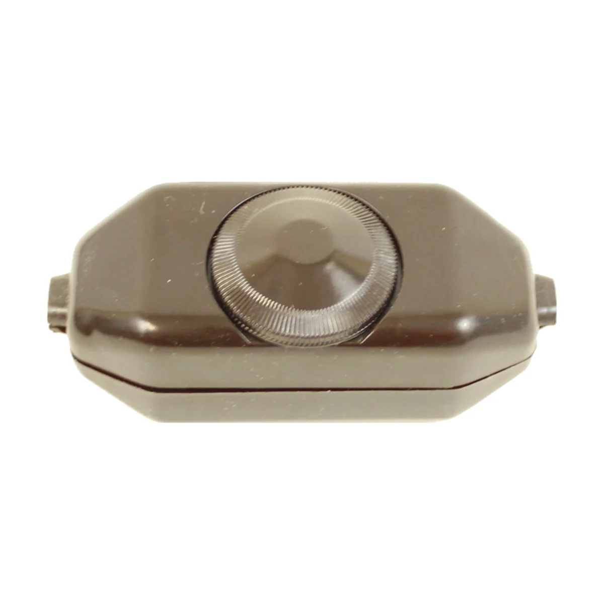 In-Line Single-Pole, Feed-Through Rotary Lamp Cord Dimmer - Brown