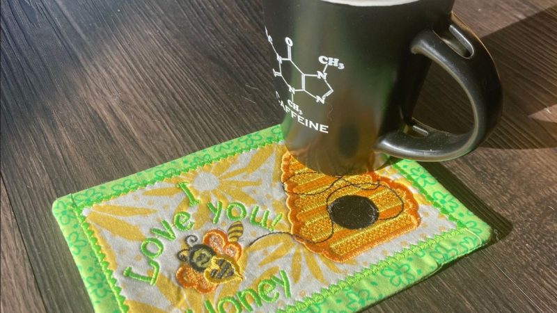 Honey Mug Rug Embroidery Class is Only 1.5 Weeks Away!