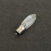 16v 3w E10 bulb for chain wiring. Clear warm ornate candle design