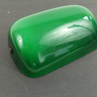 Cased Glass Lamp Shade - Green over White