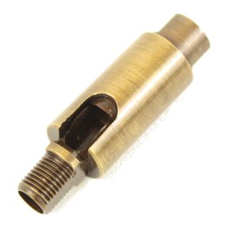 Antique Brass Finish Adjustable Brass Friction Lamp Swivel, 1/8M x 1/8F