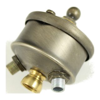 Cluster Head - Antique Brass Finish - Bottom Tapped 1/8 IP - W/ Finial