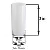 2" candelabra base e-12 size candle cover thin plastic white