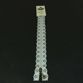8in Lace Zipper - Gray