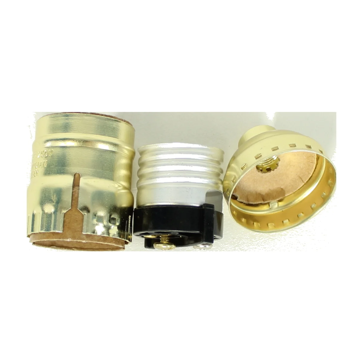 Keyless Brass Plated E26 Lamp Socket 1/8 IPS w/ Cat and Set Screw - Short Socket Type - Image 5