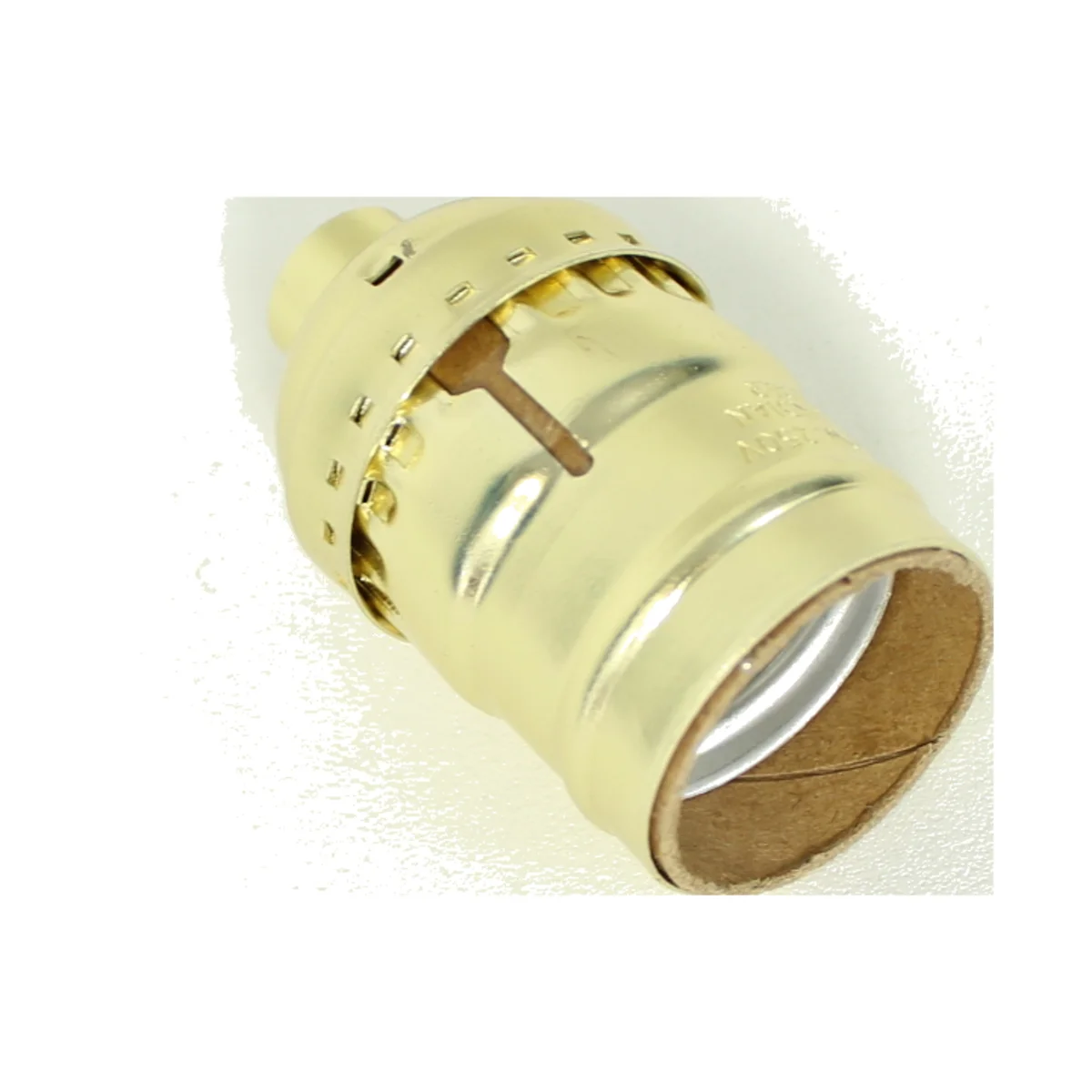Keyless Brass Plated E26 Lamp Socket 1/8 IPS w/ Cat and Set Screw - Short Socket Type - Image 7