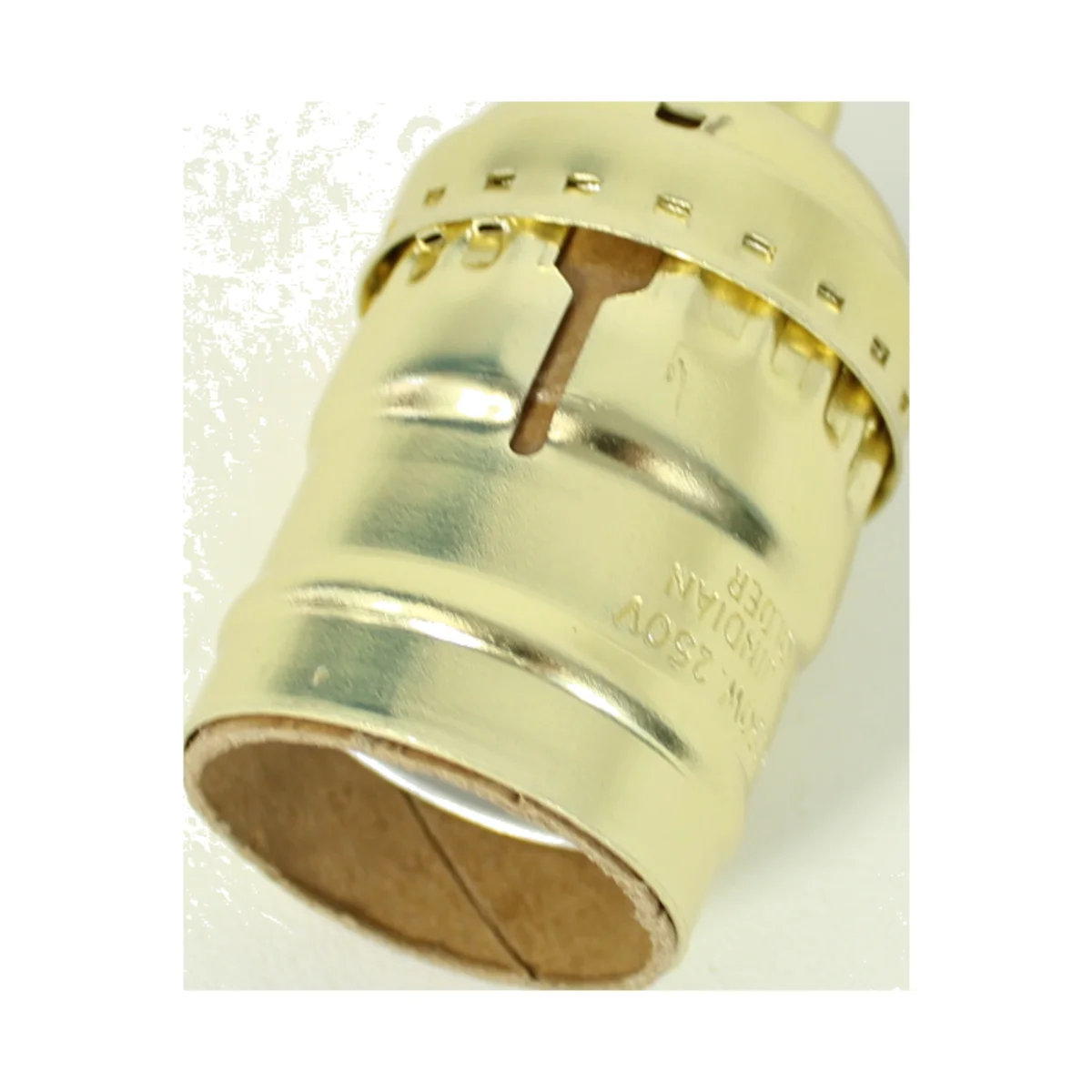 Keyless Brass Plated E26 Lamp Socket 1/8 IPS w/ Cat and Set Screw - Short Socket Type - Image 8