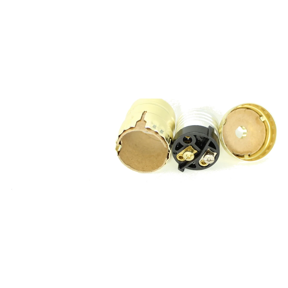 Keyless Brass Plated E26 Lamp Socket 1/8 IPS w/ Cat and Set Screw - Short Socket Type - Image 4