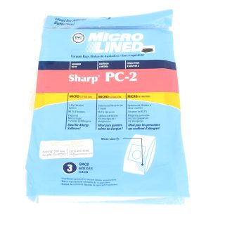 Sharp Type PC-2 Paper Bags 3pk for Canisters