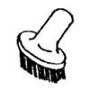 Dust Brush, Black 27/29/545/585 Canisters Part Number: 6160173592 for Sanyo