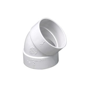 Fitting, White Ell 45 Degree Vaculine 80/Case Part Number: 765517W for Built-In