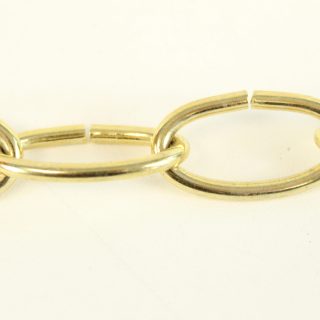 1/8in Solid Brass Oval Lamp Chain - Sold by the Foot