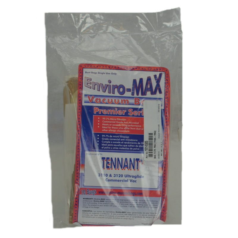 Paper Bag, Castex/Tenant Upright 3120/1 10Pk+2Flts Part Number: 1014505 for Tennant