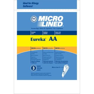 Paper Bag, DVC Eureka AA Microlined 3Pk Part Number: 458341 for Eureka Replacement