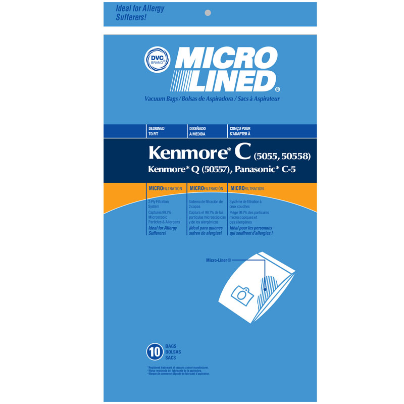 Paper Bag, DVC Kenmore 5055/50558 Microlin 10pk Part Number: 456772 for Kenmore Replacement