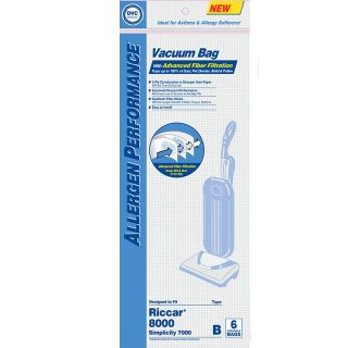 Paper Bag, DVC Riccar 8000 Allgn Synt Type B 6 Pk Part Number: 888055 for Riccar/Simplicity Replacement