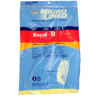 Paper Bag, DVC Royal/Dirt Devil B Microlined 3Pk Part Number: 471666 for Royal Replacement