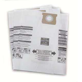 Paper Bag, DVC Shop Vac/Multi-Fit  16-22 Gal 3Pk Part Number: 406815 for Shop Vac Replacement