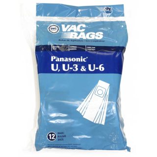 Paper Bag, DVC Type U/U3 12Pk Part Number: 409979 for Panasonic Replacement