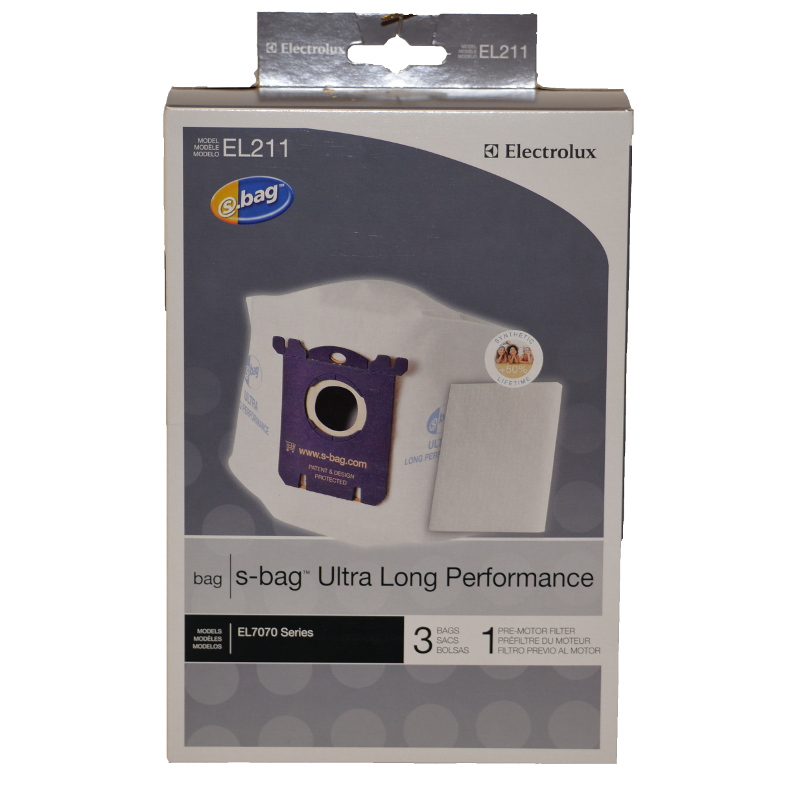 Paper Bag, Electrolux Ultra s-Bag 3+1 Pk Part Number: EL211A for Eureka