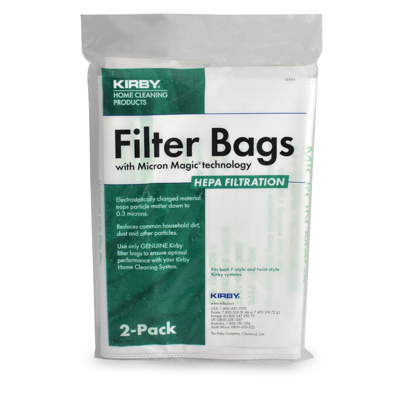 Paper Bag, HEPA Micron Magic Cloth Twist F Uni 2Pk Part Number: 205814A for Kirby