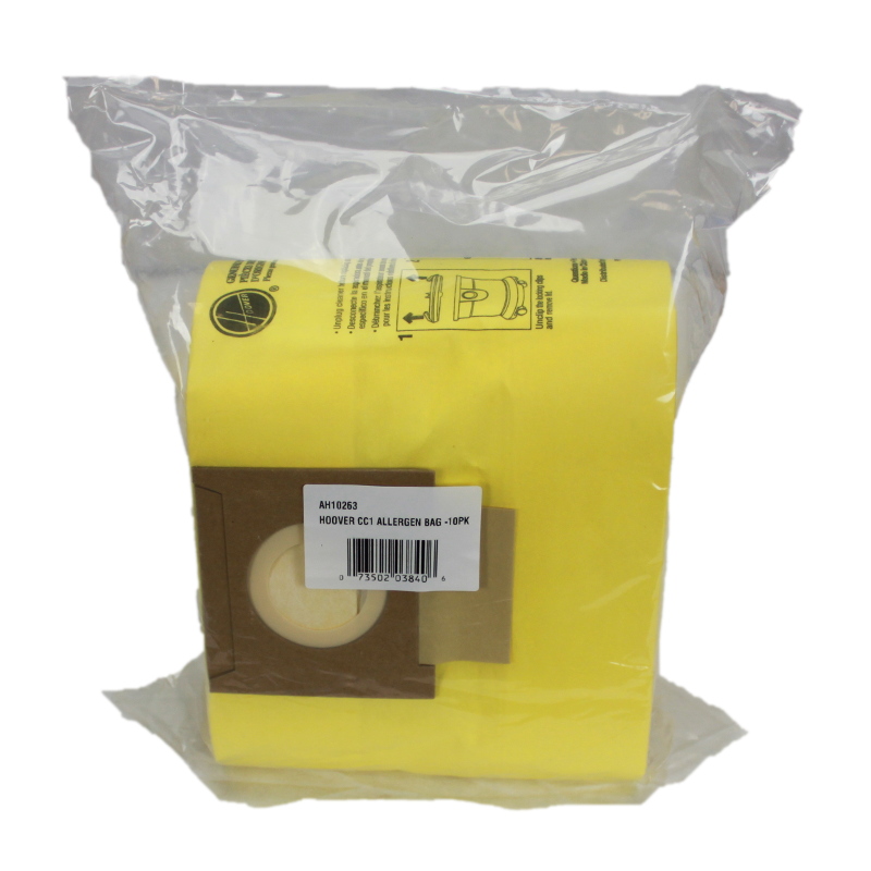 Paper Bag, :( Hushtone Can Allergen Ch32008 10 Pk Part Number: AH10263 for Hoover