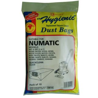 Paper Bag, Large Quick Clean Comm Canister 10Pk Part Number: USADB140 for Dust Care