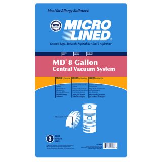 Paper Bag, MD 8 Gal Elastic Top Microlined 3Pk Part Number: 486866 for MD MFG Replacement