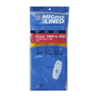 Paper Bag, Type A Ric/Sim 2000/4000/5000 M-L 12Pk Part Number: 486286 for Riccar/Simplicity Replacement