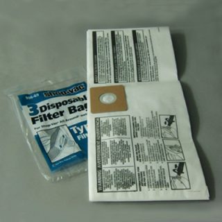 Paper Bag, Type C All Around QS50 3 Gal 3 Pack Part Number: 9066900 for Shop Vac