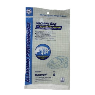 Paper Bag, Type S Allergen Control DVC 3Pk Part Number: 486859 for Hoover Replacement