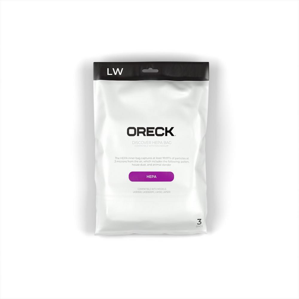 Paper Bags, High Filtration Discover UK30500 3Pk Part Number: AK1LW3H for Oreck