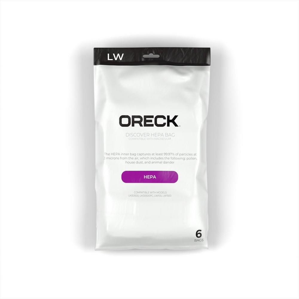 Paper Bags, High Filtration Discover UK30500 6Pk Part Number: AK1LW6H for Oreck