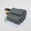 Plug, Gray Round 2-Wire Ground Adapter Part Number: 419GY for Fitall
